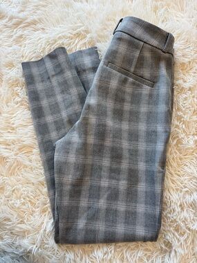 Banana Republic Gray Plaid Sloan Slim High-Rise Pants